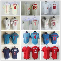 Vintage Baseball Jersey 1 Ozzie Smith 4 Yadier Molina 6 Stan Musial 9 Roger Maris Carpenter Wong Shannon 1944 1969 Jerseys Men Women Youth