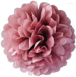 Decorative Flowers 20 Pcs Rose Gold Party Decorations Metallic Foil And Tissue Paper Pom Poms Flower Ball