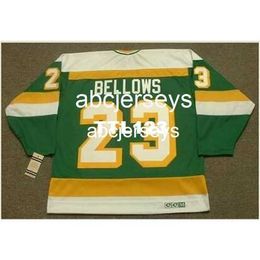 #23 BRIAN BELLOWS Minnesota North Stars 1984 CCM Vintage Home Hockey Jersey Stitch any name number