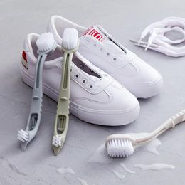 Clothing Storage Double Head Portable Shoes Cleaning Tools Shoe Brush Sneakers Washing Brushes Long Handle Plastic Household Cleaner