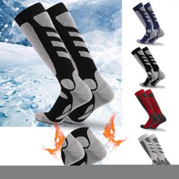 Sports Socks Ski Thick Cotton Snowboard Cycling Skiing Soccer Men Women High Elastic Thermosocks Gym Warm Thermal