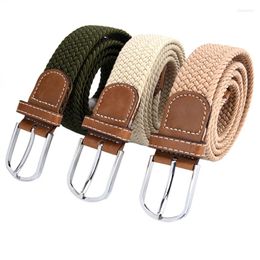 Belts Belt For Men Elastic Waistband Canvas Buckle Braided Mens Woven Stretch Straps