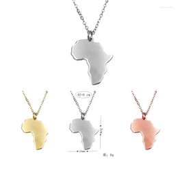 Pendant Necklaces Africa Map Flag Chain African Maps Jewelry With Country Flags Many Colors Hip-hop