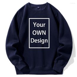 Men's Hoodies Men's & Sweatshirts Make Your OWN Design Free Brand/Logo DIY Printing Custom Clothing Fashion Loose 15 Colour Tops