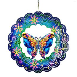 Decorative Figurines 3D Butterfly Wind Spinner Garden Decor For Outdoor Metal Stainless Steel Art Decoration Gift Craft