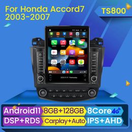 2 Din Player Car dvd Multimedia Android Auto Radio for Honda Accord 7 2003-2008 Tesla Style Carplay GPS Navigation 2din Autoradio