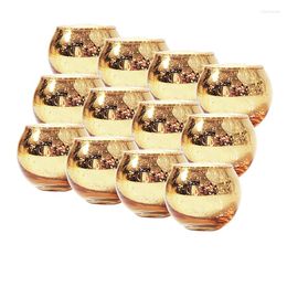 Candle Holders Gold Speckled Glass Home Decoration Wedding Decorations Banquet Center DIY Homemade Incense Candles 12 Empty Cups