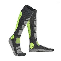 Sports Socks 1 Pair Skiing Non-slip Knee High Warm Thermal Snowboard Stocking Seamless Design Cold Weather Thicken