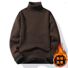 Men's Sweaters Autumn And Winter 2022 High Collar Men's Sweater Underwear Knitwear Solid Fashion Trend Youth Pullover Men
