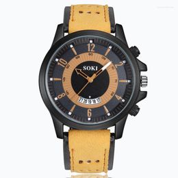 Wristwatches SOKI Fashion Watch Men Casual Military Sport Men's High Quality Quartz Analogue Wristwatch Erkek Kol Saati Relogio Masculino