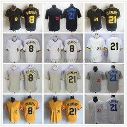 Vintage Baseball Jersey 8 Willie Stargell 21 Roberto Clemente 9 Bill Mazeroski 1990-1997 Jerseys Men Women