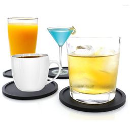 Table Mats Silicone Drink Coasters Set Of 4 Non-Slip Cup Heat Resistant Mate Soft For Tabletope Protection