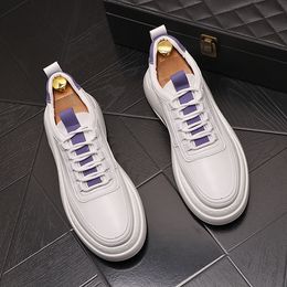 Shoes Party British Wedding Dress Spring Designer White Air Cushion Lace Up Causal Sneakers Round Toe Thick Bottom Business Leisure Walking Loafers Y199 164
