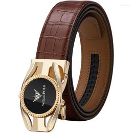 Belts Men's Leather Belt Luxury Male Waist Brand Cow Genuine Men Automatic Buckle High Quality Harness 2022