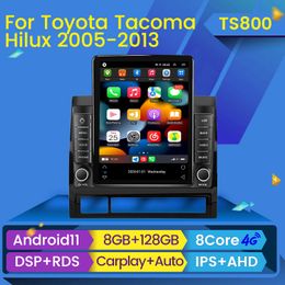 2Din Android 11 Car dvd Radio Player GPS Stereo for Toyota Tacoma 2 HILUX 2005-2013 Tesla Style Navigation Head Unit Wifi BT No DVD