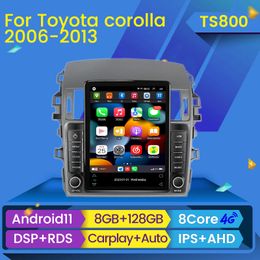 Car Dvd Multimedia 2 Din Android Player Auto Radio for Toyota Corolla E140 E150 2006-2013 Tesla Style Carplay GPS 2din Autoradio BT