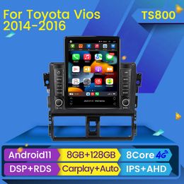 Android Player Car dvd Navigation Radio Multimedia Video for Toyota Vios 2013 2014 2015 2016 Tesla Style GPS 2 Din BT WIFI