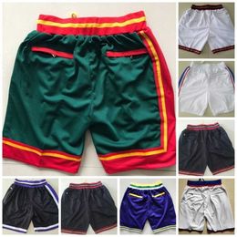 Just Basketball Pocket Shorts Black White Blue Green S M L XL XXL