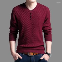 Men's Sweaters Men Sweater Coat Casual Youth Solid Colour Men's V-neck Hedging Spring And Autumn Pullovers