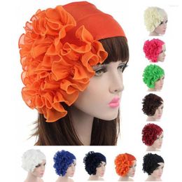 Ball Caps Wrap Headband Head Turban Hat Women Scarf Flower Beanie Cap Baseball