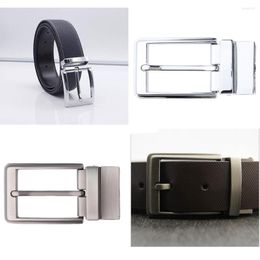 Belts 1pcs 35mm Men's Reversible Alloy Belt Buckle Single Prong Rectangular DIY Leather Craft Jeans Accessories For 33-34mm Wide