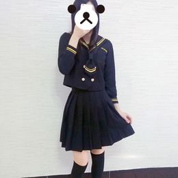 Clothing Sets 2022 Japanese Korea Style Jk Uniform Sailor Suit V-neck Short Sleeve Top Plaid Skirt Two Pieces Set Improved G829