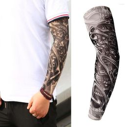 Knee Pads 1PC Breathable 3D Tattoo UV Protection Arm Sleeve Warmers Cycling Sun Protective Covers Quick Dry Summer Cooling Sleeves