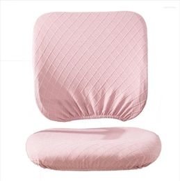 Chair Covers Two-piece Solid Colour Cover Home Split Office Computer Armchair Elastic Swivel