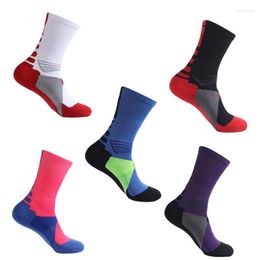 Men's Socks 5 Pairs Men Fashion Colorful Men's Stitching Pattern Compression Terry Towel Comfortable Vintage Shaping