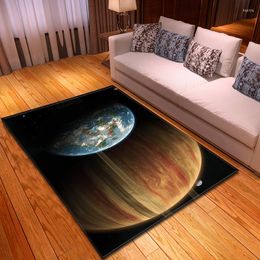 Carpets Flannel 3D Printed Area Rugs Parlor Galaxy Space Pattern Rug 150cm 200cm Home Large Size Soft For Living Room Decor Mats