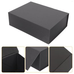Gift Wrap Box Magnetic Boxes Forpackaging Gifts Lid Cardboard Bridesmaid Closure Folding Keepsake Presents Proposal Decorative Black
