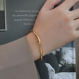 Bamboo Open European style Bangle Bracelet Fashion Jewelry Gifts Simple Bracelet For Korean