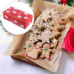 Geschenkverpackungskasten Party Halter Behandlungskisten Weihnachtskuchen Back Mini -Tr￤ger Cupcake Goodie Taschen Weihnachtsabend kleine Koffer B￤ckerei Packungsbeh￤lter