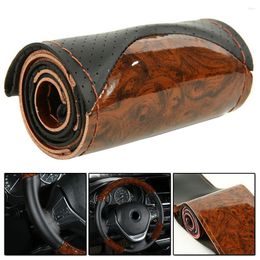 Steering Wheel Covers DIY Cover Peach Wood Accessory Car Kit Leather Parts Truck