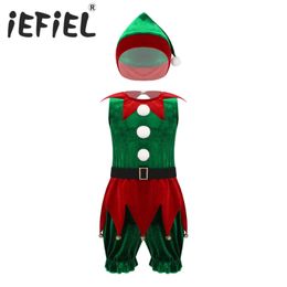 Special Occasions Baby Girl Elf Christmas Costumes Girls New Year Festival Santa Clause Cosplay Outfits Kids Fancy Dress Up Party Romper Jumpsuit T221014