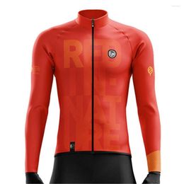 Racing Jackets Triptic Cycling Jersey Winter Warm Men's Windproof Long Sleeve Waterproof Road Mountain Bike Reflective Multi Pocket