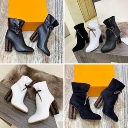 Star Trail Ankle Boot Luxury Women Designer Chunky Heel Ankles Boots Designers Lace up Martin Ladys Fashion Winter Booties