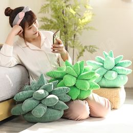 Lifelike Kawaii Succulent Plants Plush Stuffed Toys Soft Doll Creative Potted Flowers Pillow Chair Cushion For Girls Kids Gift