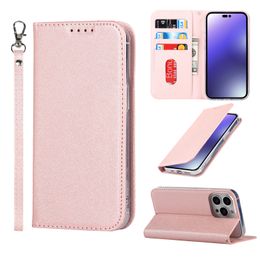 Cases For iPhone 14 Pro Max Shockproof Silk Pattern PU Leather Credit Card Slots Holder Stand Wallet Cover For iPhone13 12 11 XS XR X 8 7 6 Plus Phone Funda