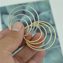 Hoop Earrings Ladies Big Circle Gold Silver Plated Round Fashion Jewellery Wholesale Wild Mature Youth Girl For Women