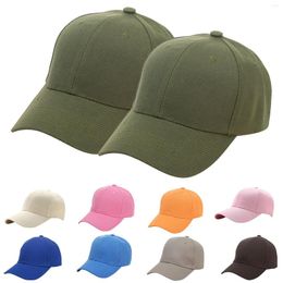 Ball Caps Green Baseball Hat Casual Summer Outdoors 2PC Colour Solid Women's Cap Sports Racks For Wall