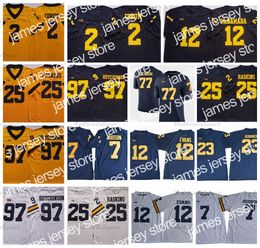 NCAA Michigan Wolverines College Football Jerseys 97 Aidan Hutchinson Hass