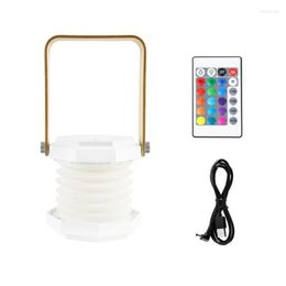 Night Lights Foldable Touch Dimmable Reading LED Light Lantern Lamp USB Rechargeable With Wireless Remote For Kids Bedroom