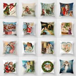 Chair Covers No Odour Long Lasting Sofa Chairs Throw Pillow Cover Pilling Christmas Cushion Breathable Home Decor