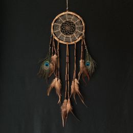 Peacock Dream Catcher Craft Wall Art Decorative Objects Peacocks Feather Decoration for Home Room 1223425