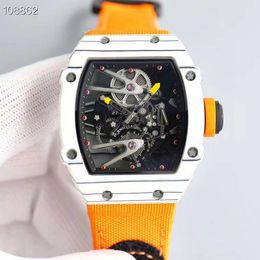 Men's mechanical wristwatch barrel type 50/38/mmTPT carbon fiber shock resistant dial equipped with Japanese original movement automatic chain super luxury watch