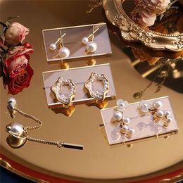 Jewelry Pouches 10pcs/lot Stud Earrings Display Acrylic Clear Transparent Board Handmade DIY Accessories Store Storage Show