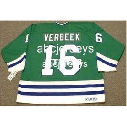 #16 PAT VERBEEK Hartford Whalers 1989 CCM Away Hockey Jersey Stitch any name number