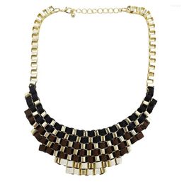 Choker Selling European Style Multi-layer Gold-plated Satin Ribbon Braided Necklace Retro Ethnic Ladies