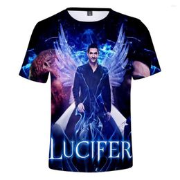 Men's T Shirts Lucifer Shirt Men Women Summer Tee Casual Fashion Morningstar Short Sleeve 3D Boy Girl Tops